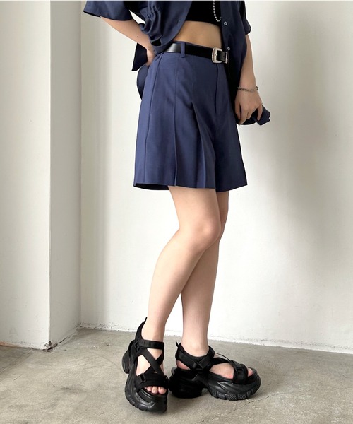 BRIEFING ネイビー プリーツスカート ショートパンツ 未使用品 MAAYA DESIGN】スカートショートパンツ｜ショートパンツ ボトム