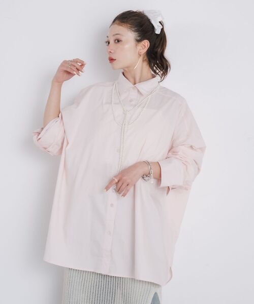kivi（キヴィ）の「Huge shirts（シャツ/ブラウス・レディース・ライトブルー/オフホワイト/ライトピンク・FREE）」の3枚目の写真