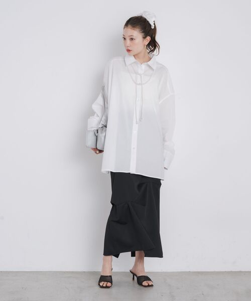 kivi（キヴィ）の「Huge shirts（シャツ/ブラウス・レディース・ライトブルー/オフホワイト/ライトピンク・FREE）」の4枚目の写真