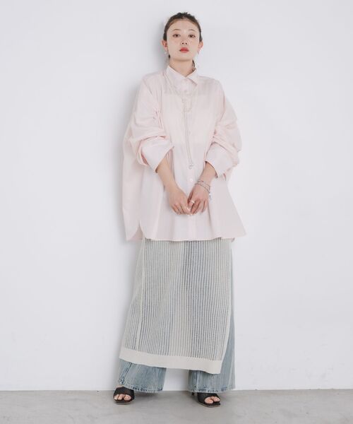 kivi（キヴィ）の「Huge shirts（シャツ/ブラウス・レディース・ライトブルー/オフホワイト/ライトピンク・FREE）」の11枚目の写真