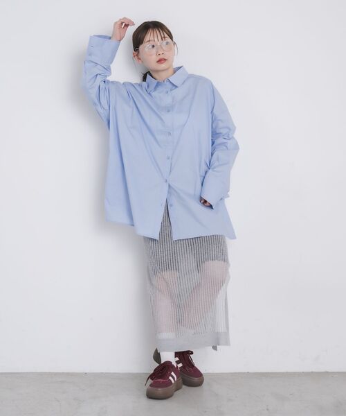 kivi（キヴィ）の「Huge shirts（シャツ/ブラウス・レディース・ライトブルー/オフホワイト/ライトピンク・FREE）」の21枚目の写真