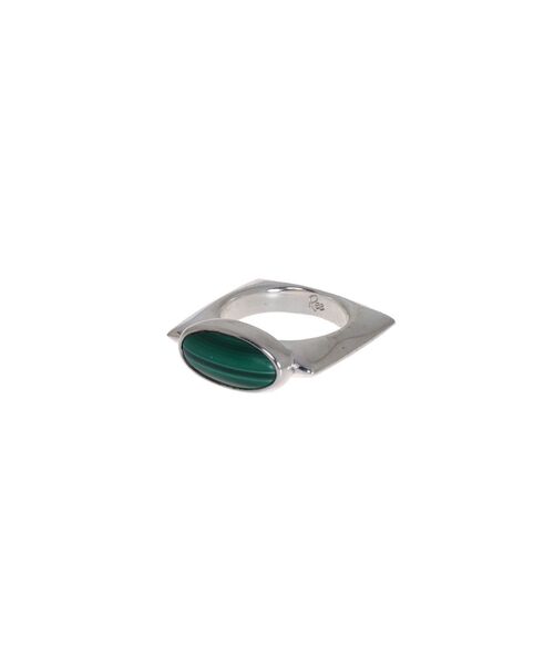 Htage（テージ）の「【Htage】Square at stone ring（リング・レディース・グリーン・FREE）」の3枚目の写真