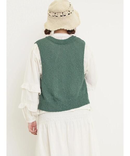 Samansa Mos2(サマンサ モスモス)の「袖フリルスタンドネックブラウス(シャツ/ブラウス・レディース・キナリ/オフホワイト/ブラック・F)」の22枚目の写真