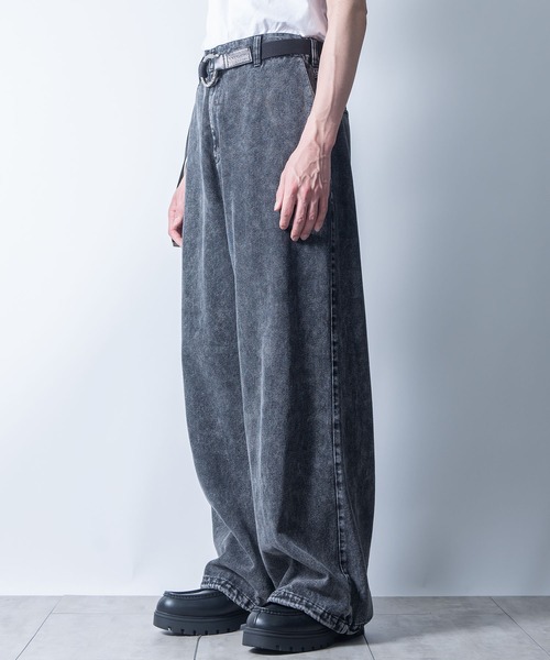セール】wide curved denim pants/ワイド カーブ デニムパンツ