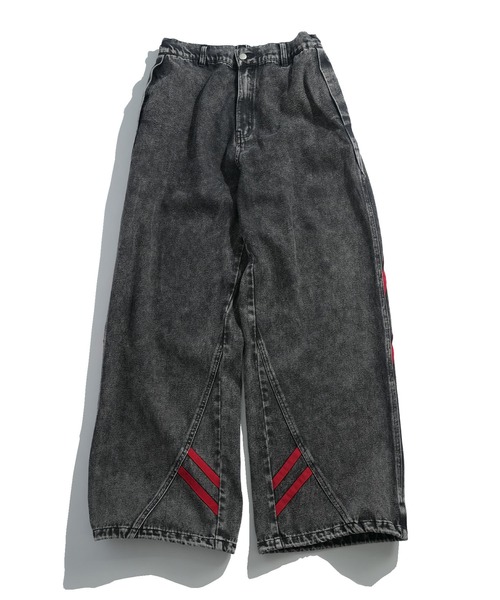 セール】wide curved denim pants/ワイド カーブ デニムパンツ（デニム