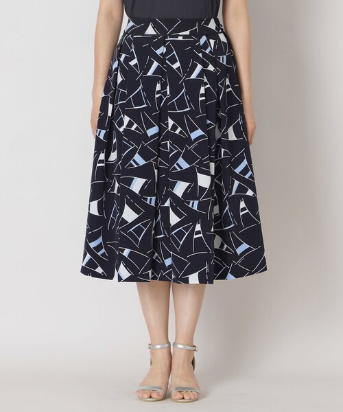 【☆セール中！です☆様】新品☆TO BE CHIC プリントスカート ペインティングフラワープリント スカート(スカート)｜TO BE