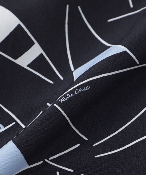 【☆セール中！です☆様】新品☆TO BE CHIC プリントスカート セール】セイルプリント タックスカート（スカート）｜TO BE