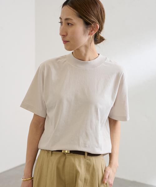 ATON/エイトン FRESCA NUBUCK MOCKNECK Tシャツ（Tシャツ