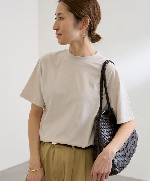 エイトン FRESCA NUBUCK MOCKNECK Tシャツ ATON/エイトン FRESCA NUBUCK MOCKNECK Tシャツ（Tシャツ