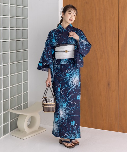 【新品未使用】ゆかた館グレース⭐︎こだわり浴衣５点セット こだわり浴衣 5点セット (浴衣/帯/下駄/腰紐/着付け冊子) 変わり