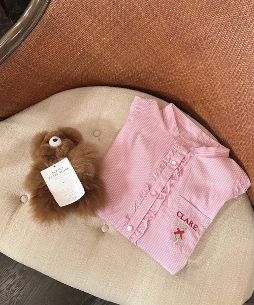 AS KNOW AS plus（アズノゥアズプラス）の「●アニマル刺繍 5分袖パフスリーブブラウス（ネコ、クマ）（シャツ/ブラウス・レディース・サックスブルー系/オフホワイト/ピンク系・FREE）」の19枚目の写真