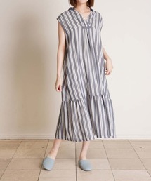 キッドブルー -２５シャンブレーデニム -フレンチスリーブワンピース -KOBR344 -kidblue