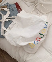 Bonjour logo tote