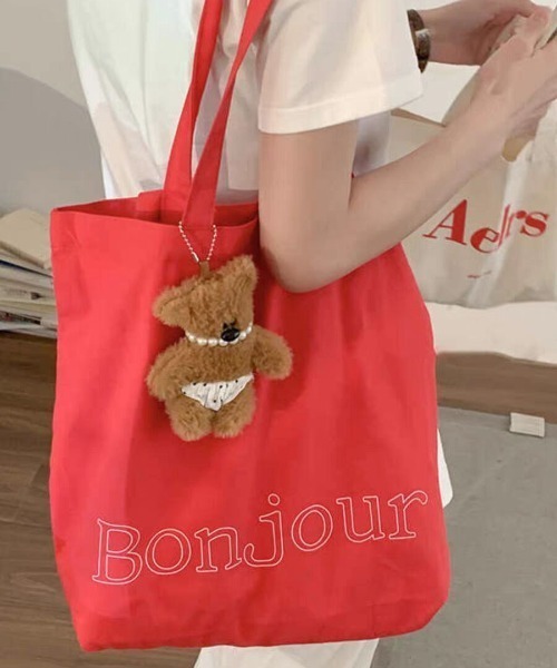 Vipoa(ヴィポア)の「Bonjour logo tote(トートバッグ・レディース・レッド/ピンク/ホワイト/イエロー・FREE)」の21枚目の写真