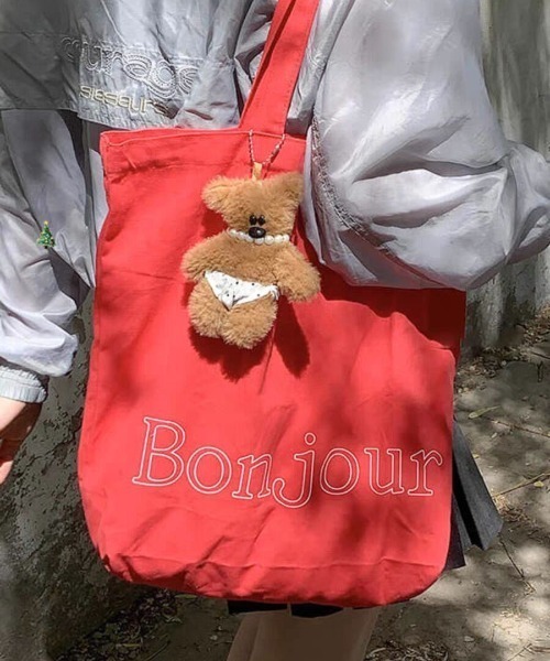 Vipoa(ヴィポア)の「Bonjour logo tote(トートバッグ・レディース・レッド/ピンク/ホワイト/イエロー・FREE)」の22枚目の写真