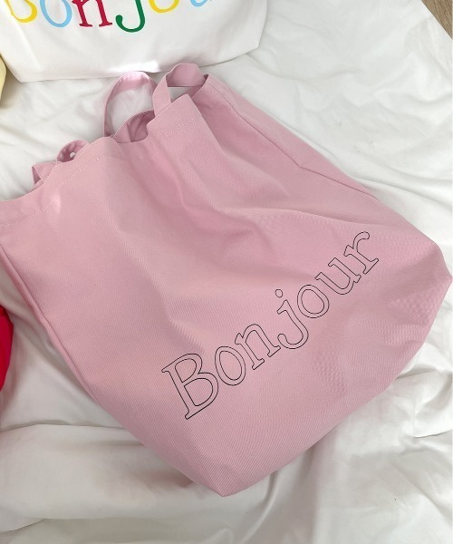 Vipoa(ヴィポア)の「Bonjour logo tote(トートバッグ・レディース・レッド/ピンク/ホワイト/イエロー・FREE)」の17枚目の写真