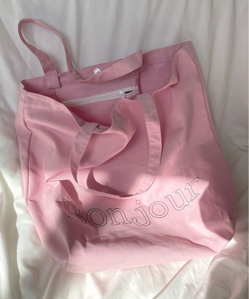 Vipoa(ヴィポア)の「Bonjour logo tote(トートバッグ・レディース・レッド/ピンク/ホワイト/イエロー・FREE)」の18枚目の写真