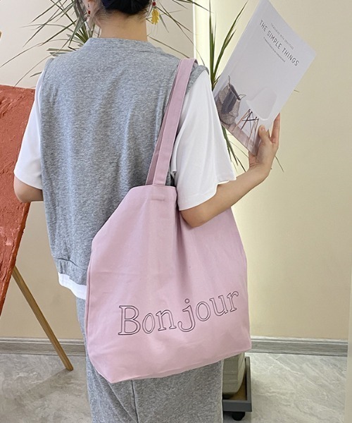 Vipoa(ヴィポア)の「Bonjour logo tote(トートバッグ・レディース・レッド/ピンク/ホワイト/イエロー・FREE)」の15枚目の写真