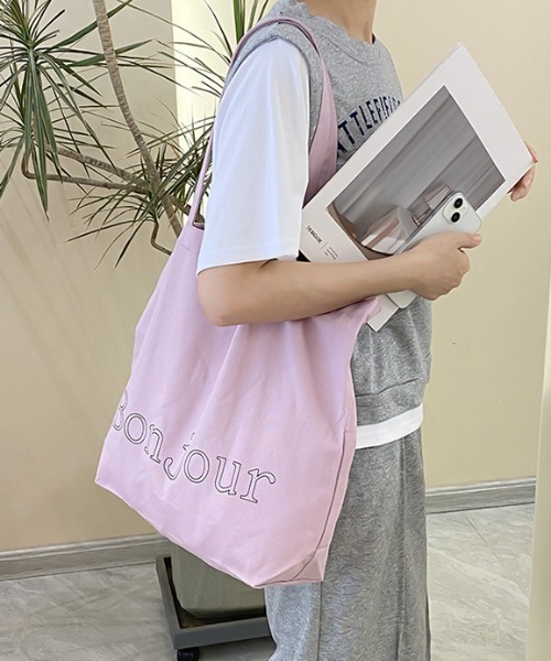 Vipoa(ヴィポア)の「Bonjour logo tote(トートバッグ・レディース・レッド/ピンク/ホワイト/イエロー・FREE)」の14枚目の写真