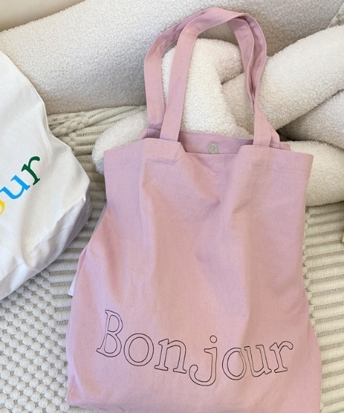 Vipoa(ヴィポア)の「Bonjour logo tote(トートバッグ・レディース・レッド/ピンク/ホワイト/イエロー・FREE)」の16枚目の写真