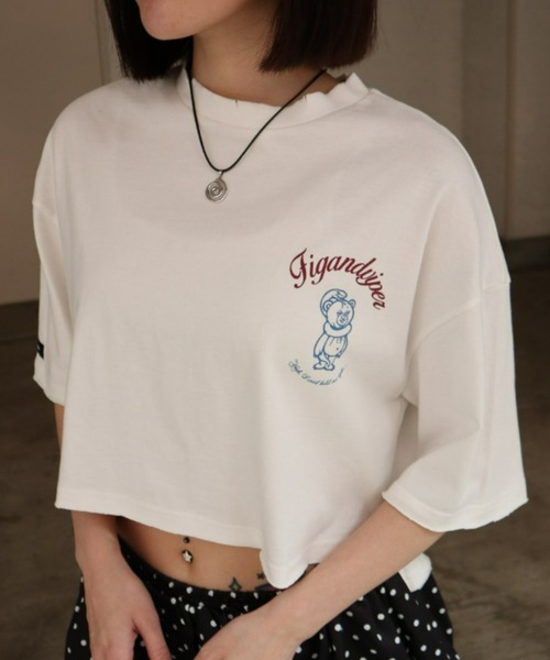 FIG&VIPER（フィグアンドバイパー）の「Bear MID T（Tシャツ/カットソー・レディース・ホワイト/ブラック/ライトピンク・FREE）」の2枚目の写真