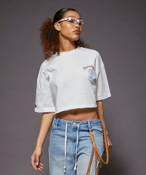 FIG&VIPER（フィグアンドバイパー）の「Bear MID T（Tシャツ/カットソー・レディース・ホワイト/ブラック/ライトピンク・FREE）」の5枚目の写真