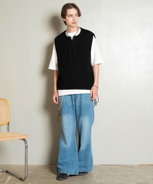 Forte（フォルテ）（フォルテ）の「West Side Modern Summer Mesh Vest/ウエストサイドモダンサマーメッシュベスト/ローゲージ/洗える（タンクトップ・メンズ・ブラウン/ブラック・LARGE/MEDIUM）」の11枚目の写真