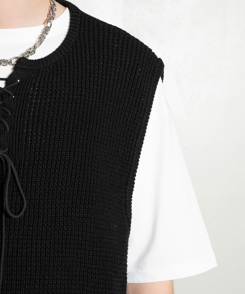 Forte（フォルテ）（フォルテ）の「West Side Modern Summer Mesh Vest/ウエストサイドモダンサマーメッシュベスト/ローゲージ/洗える（タンクトップ・メンズ・ブラウン/ブラック・LARGE/MEDIUM）」の17枚目の写真