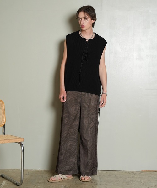 Forte（フォルテ）（フォルテ）の「West Side Modern Summer Mesh Vest/ウエストサイドモダンサマーメッシュベスト/ローゲージ/洗える（タンクトップ・メンズ・ブラウン/ブラック・LARGE/MEDIUM）」の22枚目の写真