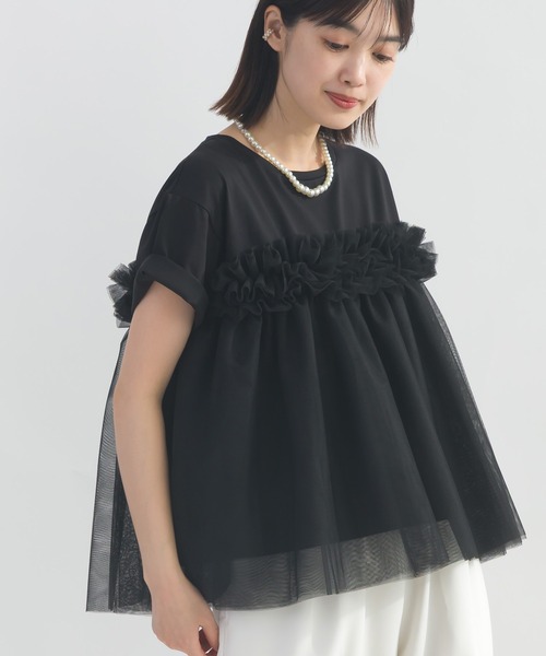 PICCIN PERLA(ピッチンペルラ)の「ティンカープルオーバー(Tシャツ/カットソー・レディース・ブラック/オフホワイト・M)」の11枚目の写真