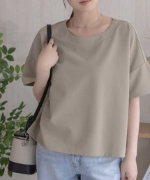 NAVY SARARI ミニワッフルスリットプルオーバー