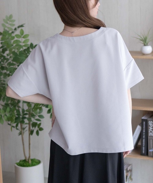 NAVY(ネイビー)の「NAVY SARARI ミニワッフルスリットプルオーバー(Tシャツ/カットソー・レディース・グレー/ベージュ/ブラック・M/L)」の12枚目の写真