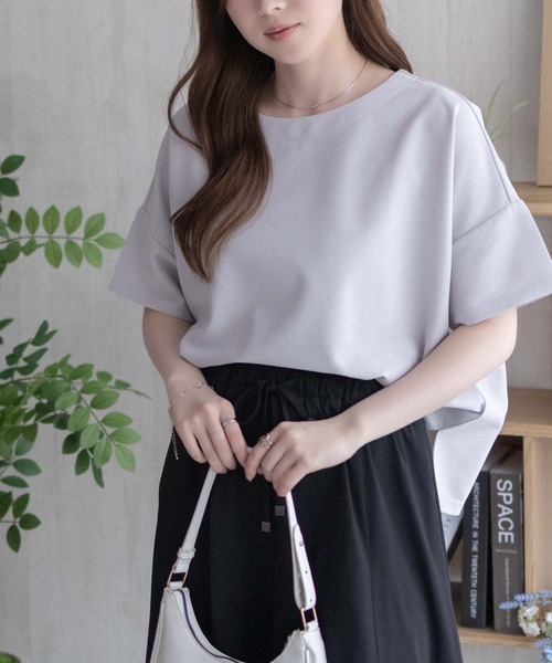 NAVY(ネイビー)の「NAVY SARARI ミニワッフルスリットプルオーバー(Tシャツ/カットソー・レディース・グレー/ベージュ/ブラック・M/L)」の13枚目の写真