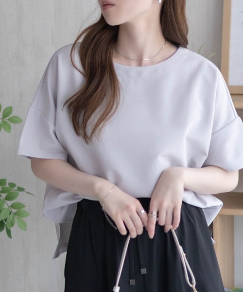 NAVY(ネイビー)の「NAVY SARARI ミニワッフルスリットプルオーバー(Tシャツ/カットソー・レディース・グレー/ベージュ/ブラック・M/L)」の14枚目の写真