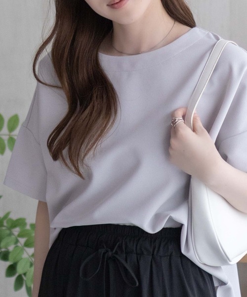 NAVY(ネイビー)の「NAVY SARARI ミニワッフルスリットプルオーバー(Tシャツ/カットソー・レディース・グレー/ベージュ/ブラック・M/L)」の15枚目の写真