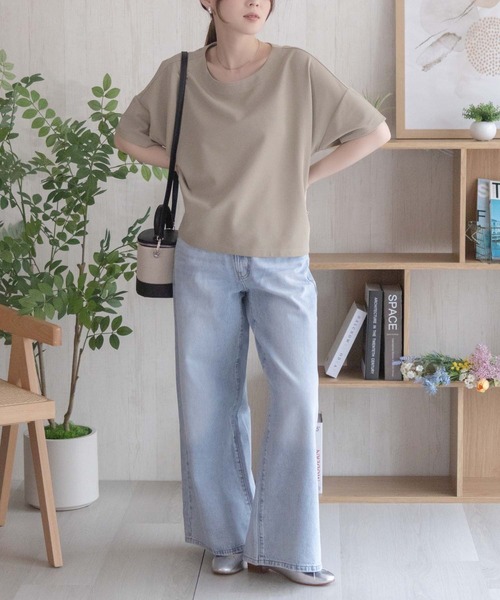 NAVY(ネイビー)の「NAVY SARARI ミニワッフルスリットプルオーバー(Tシャツ/カットソー・レディース・グレー/ベージュ/ブラック・M/L)」の20枚目の写真