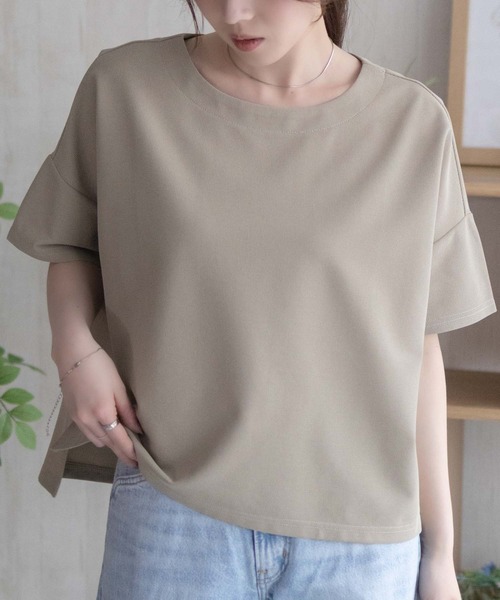 NAVY(ネイビー)の「NAVY SARARI ミニワッフルスリットプルオーバー(Tシャツ/カットソー・レディース・グレー/ベージュ/ブラック・M/L)」の18枚目の写真