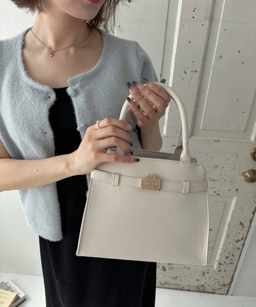 my twilight（マイトワイライト）の「mytwilight PARISモチーフ サイドベルトバッグ（ハンドバッグ・レディース・ボルドー/ベージュ/アイボリー/ブラック・FREE）」の2枚目の写真