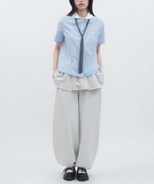 セール】【TUOMIO】DOUBLE WAIST SKIRT SWEATPANTS（スウェット