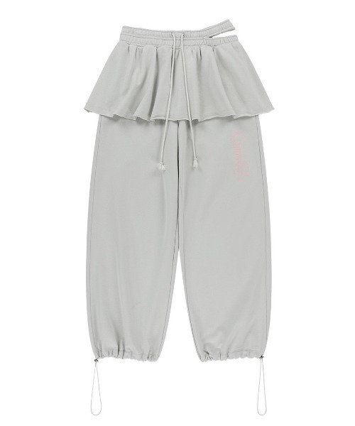 【TUOMIO】STRAPPY SKIRT PANTS ★韓国人気★ 追跡付 セール】【TUOMIO】DOUBLE WAIST SKIRT SWEATPANTS（スウェット