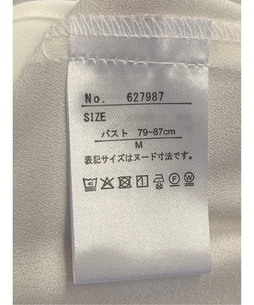 m.f.editorial(エムエフエディトリアル)の「【ストレッチ】m.f.エディトリアル レディース 金具付き ボウタイ風 半袖 プルオーバー ブラウス(シャツ/ブラウス・レディース・ホワイト/ネイビー/ブルー・MEDIUM/LARGE)」の18枚目の写真