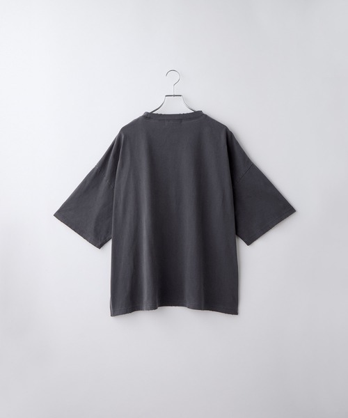 Loose/ルース(ルース)の「ヴィンテージ ダメージ立体ロゴTシャツ(Tシャツ/カットソー・メンズ・レッド/チャコールグレー/オフホワイト/ブルー・S/M/L)」の6枚目の写真