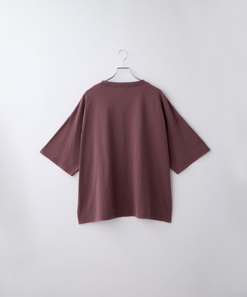 Loose/ルース(ルース)の「ヴィンテージ ダメージ立体ロゴTシャツ(Tシャツ/カットソー・メンズ・レッド/チャコールグレー/オフホワイト/ブルー・S/M/L)」の10枚目の写真