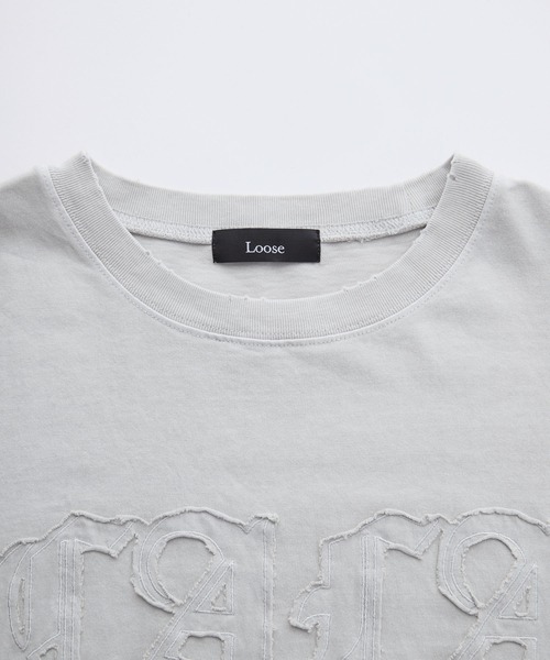 Loose/ルース(ルース)の「ヴィンテージ ダメージ立体ロゴTシャツ(Tシャツ/カットソー・メンズ・レッド/チャコールグレー/オフホワイト/ブルー・S/M/L)」の11枚目の写真