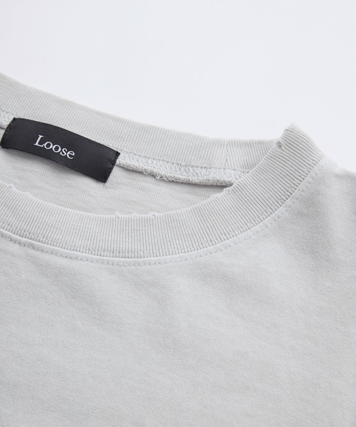 Loose/ルース(ルース)の「ヴィンテージ ダメージ立体ロゴTシャツ(Tシャツ/カットソー・メンズ・レッド/チャコールグレー/オフホワイト/ブルー・S/M/L)」の13枚目の写真
