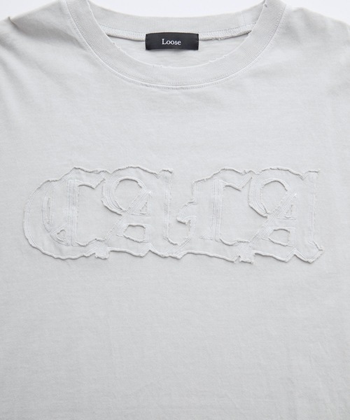 Loose/ルース(ルース)の「ヴィンテージ ダメージ立体ロゴTシャツ(Tシャツ/カットソー・メンズ・レッド/チャコールグレー/オフホワイト/ブルー・S/M/L)」の14枚目の写真