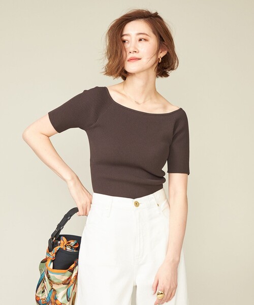 別注】＜NICENICE MOMENT for conte＞ OPEN SHOULDER ニット