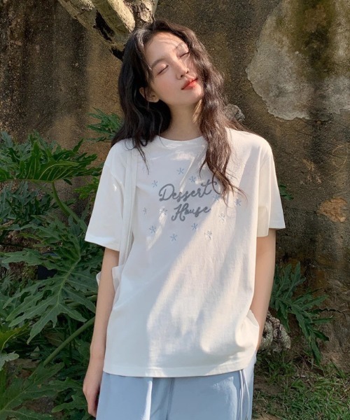 セール】英字刺繍半袖カットソー（Tシャツ/カットソー）｜DIAVEL