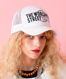 an meets zakka（アンミツザッカ）の「an meets zakka WORLDWIDEレトロ刺繍ロゴメッシュキャップ（キャップ）」