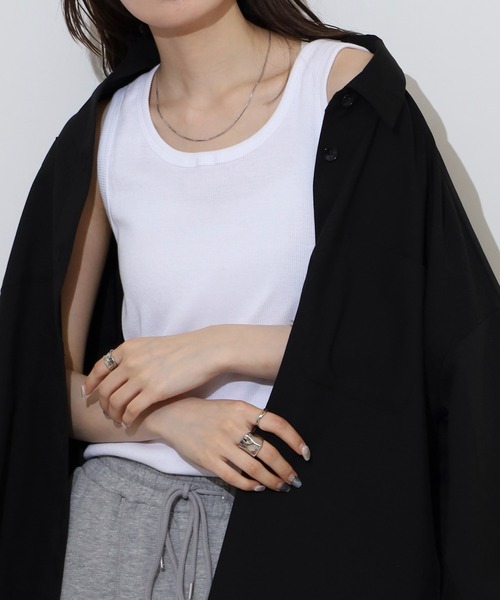 ACE(エース)の「テレコタンク(タンクトップ・メンズ・ホワイト/ブラック・LL/L/M)」の17枚目の写真